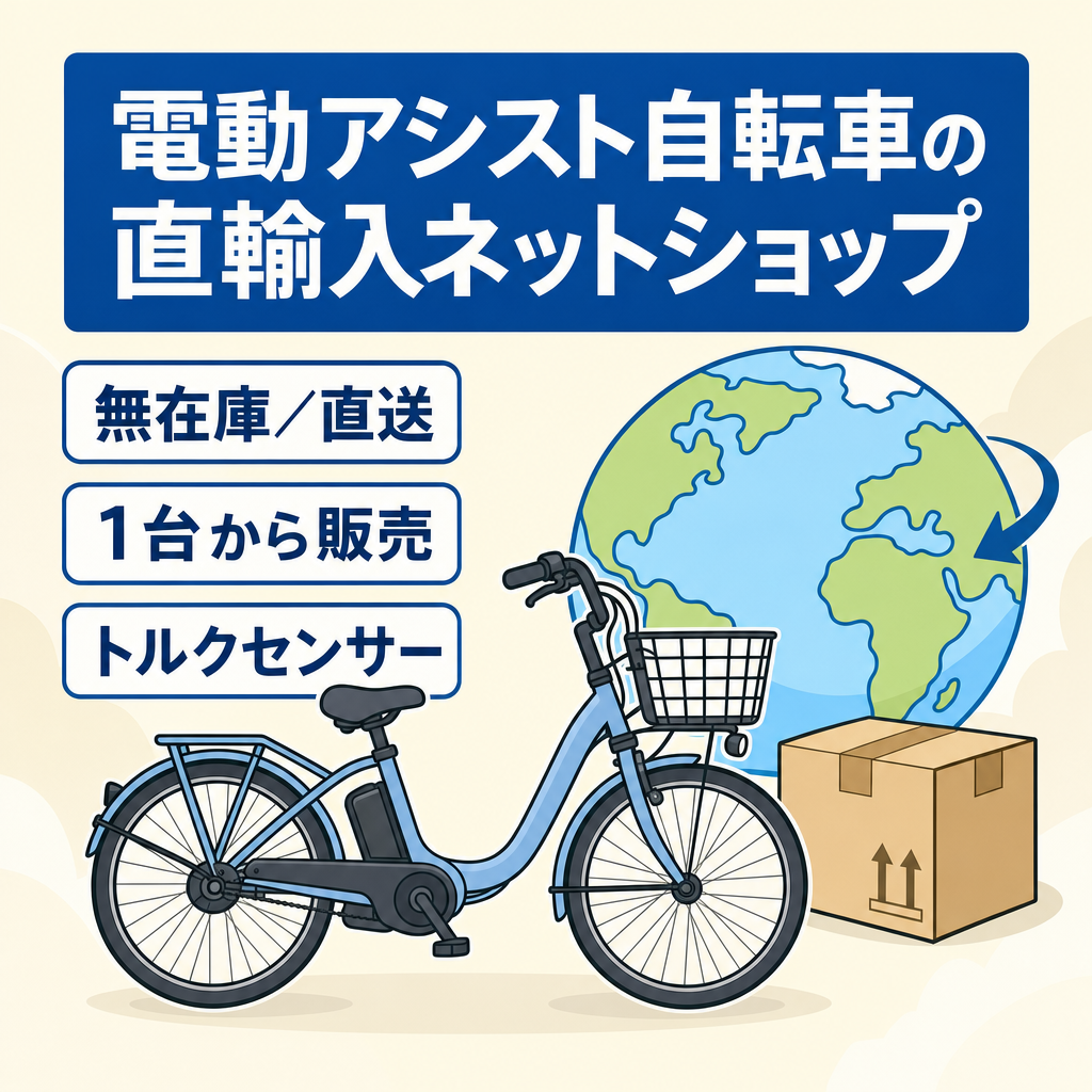 【無在庫、1台から販売可能】電動アシスト自転車直輸入販売shopifyサイト