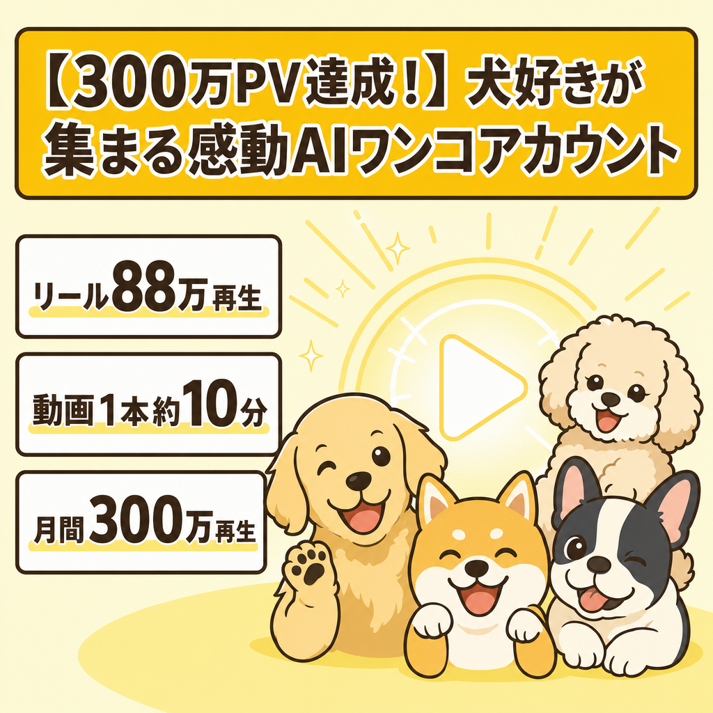 【300万PV達成！】犬好きが集まる感動AIワンコアカウント