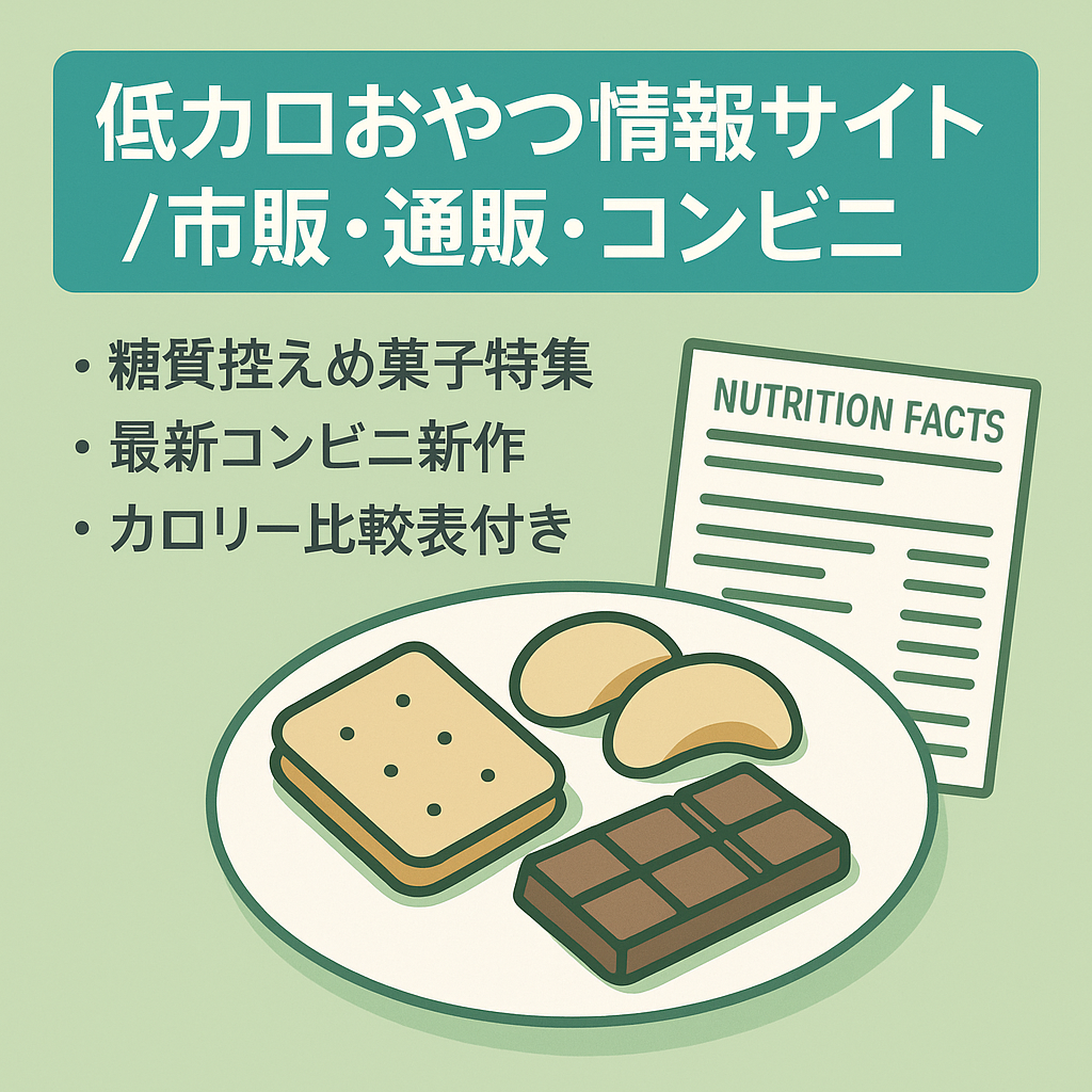 市販・通販・コンビニなどで人気の低カロリーなおやつを知りたい方に関する情報サイト