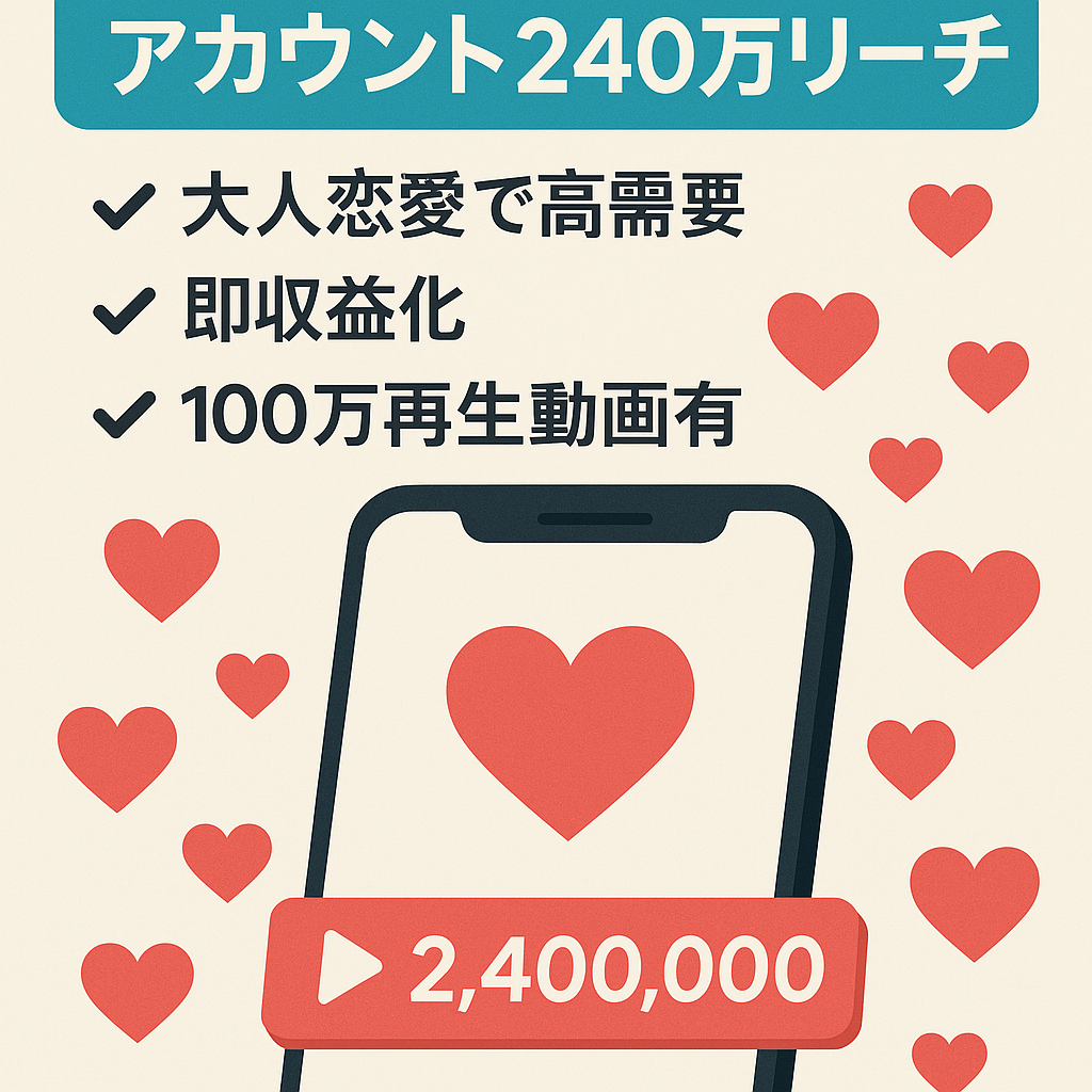 【収益化済】Instagram恋愛× 大人向けアカウント 3週間で240万リーチ以上
