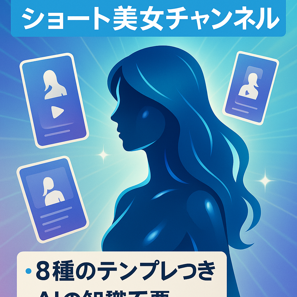 【登録者7000人超え、外注可能でAI知識不要】YouTubeショート(AI美女)×アフィリエイトチャンネル【テンプレ付きで即引継ぎ可能】