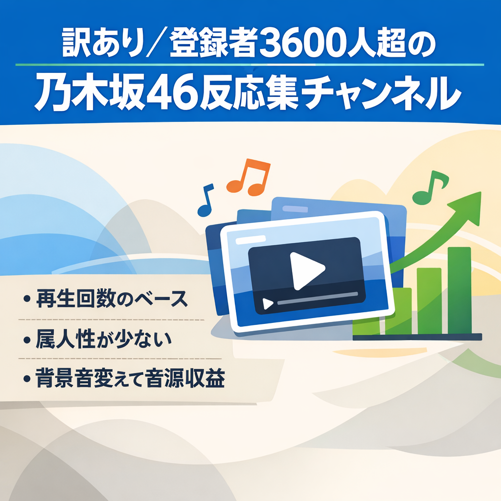 訳あり：【チャンネル登録者3600人越え】乃木坂46反応集チャンネル