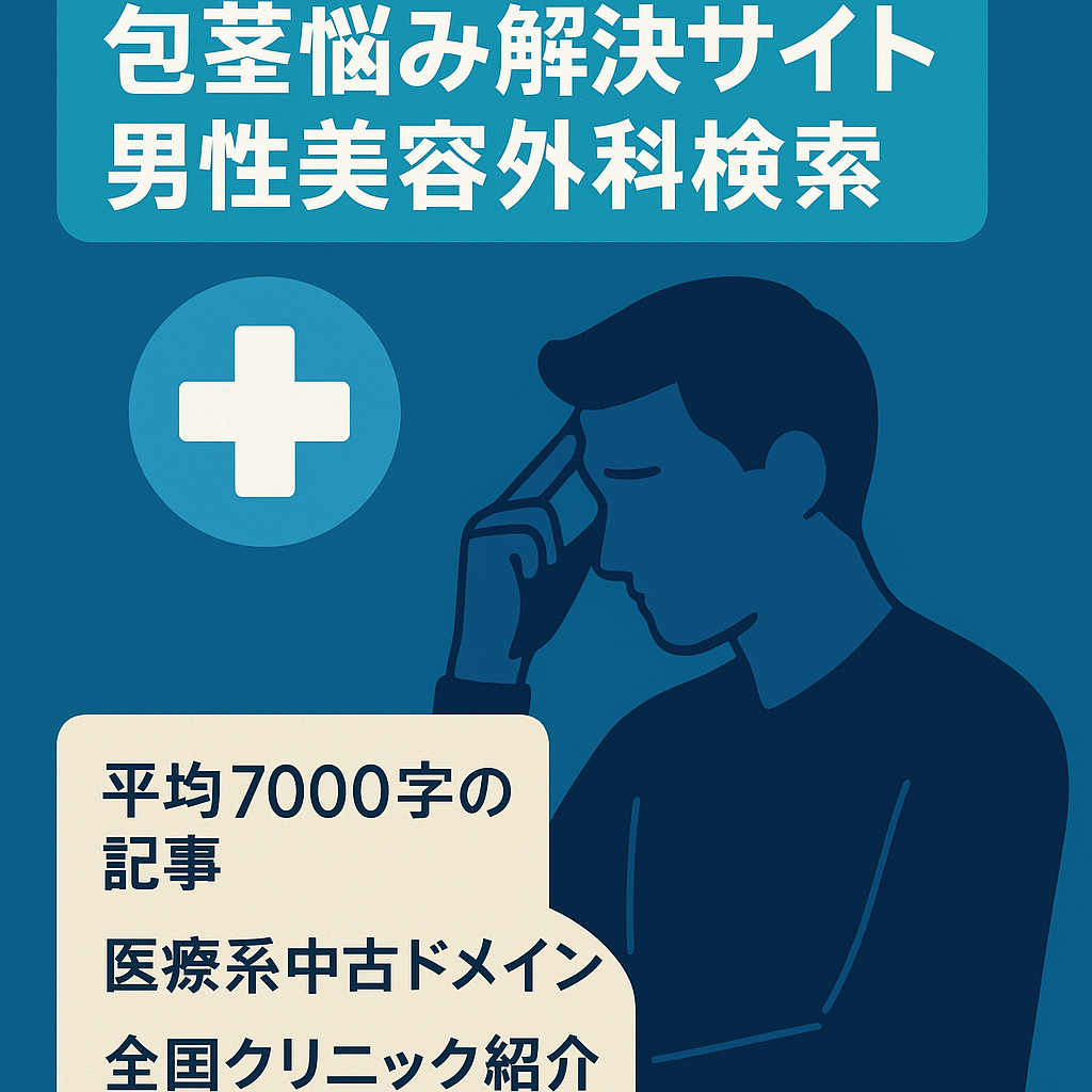 男性の誰にも相談できない包茎の悩みで男性美容外科を探すことを解決するサイトです