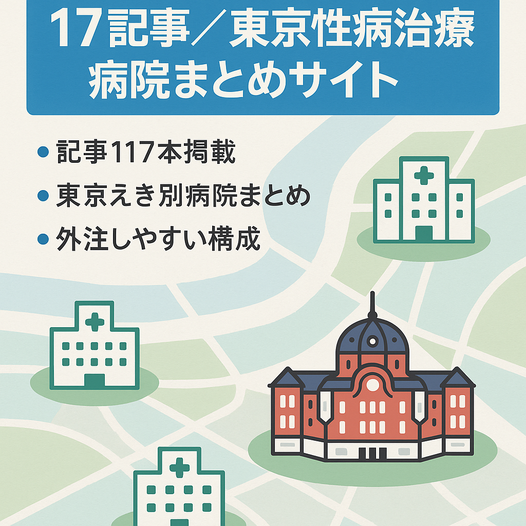 【記事数117】東京各駅の性病治療ができる病院をまとめたサイト