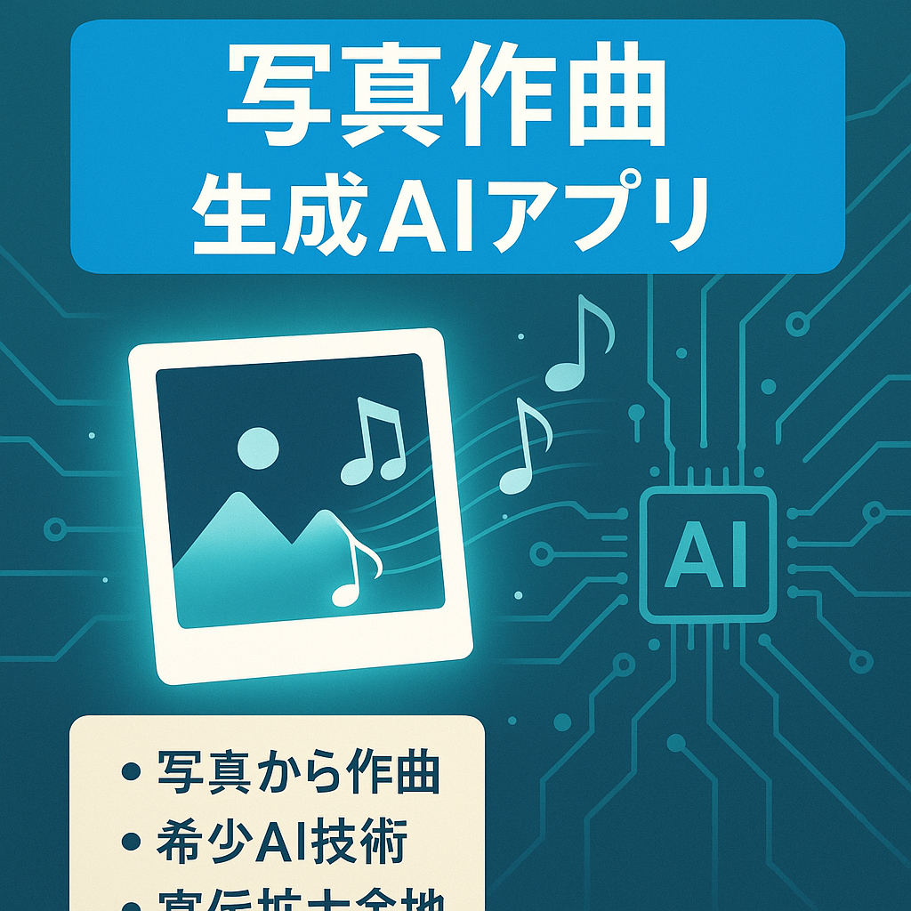 今流行りの生成AIアプリケーション！ 写真を上げることで作曲できるアプリケーション