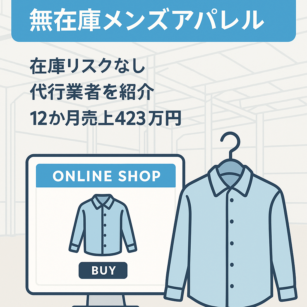 【EC事業売却】Shopify無在庫メンズアパレル・ファッション