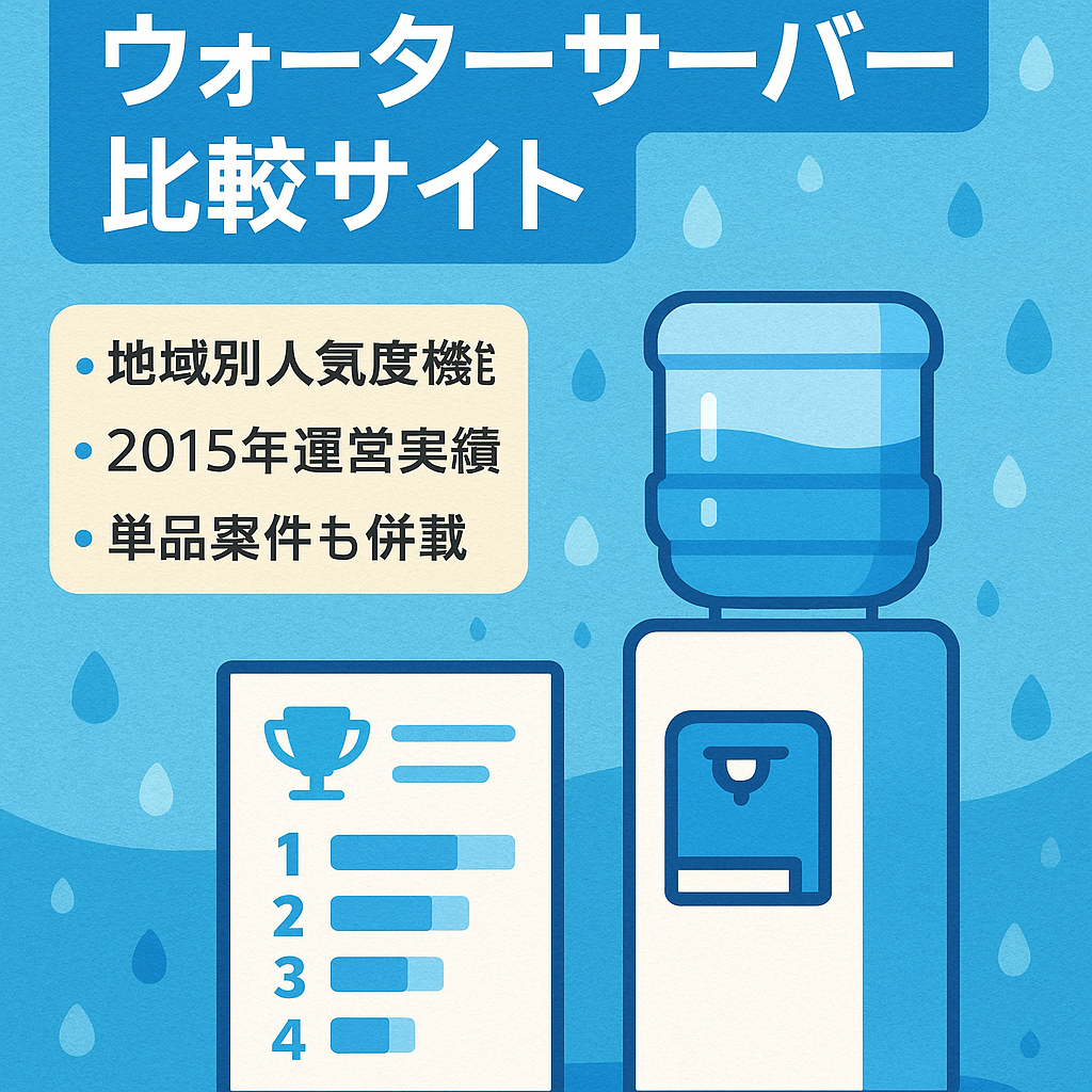 【人気のウォーターサーバー比較サイト】ランキング形式の比較サイトです