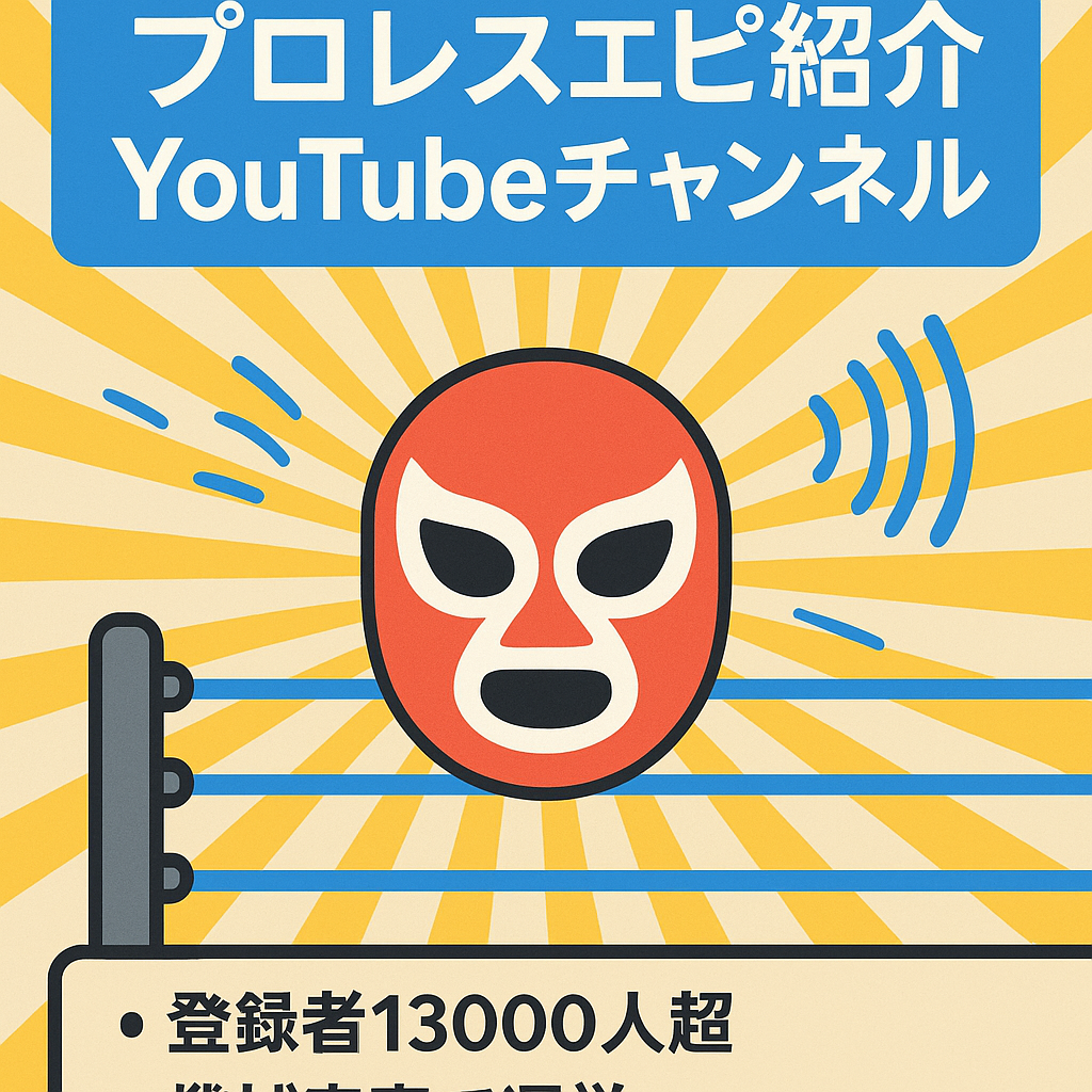 【最終値下げ】プロレス系エピソード紹介YouTubeチャンネル【属人性なし・外注化OK】