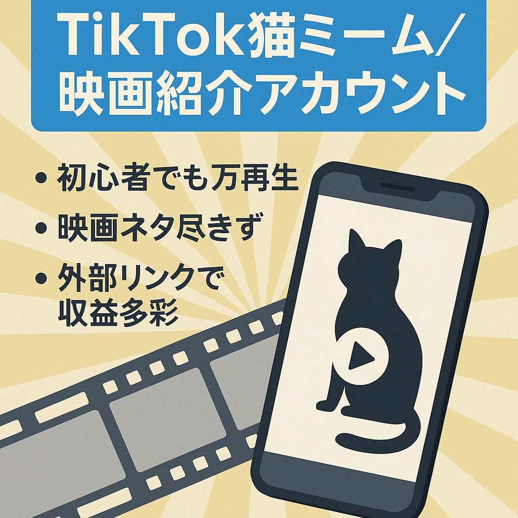 【TikTok猫ミーム動画で再生数50万回越え投稿あり 】映画紹介チャンネル