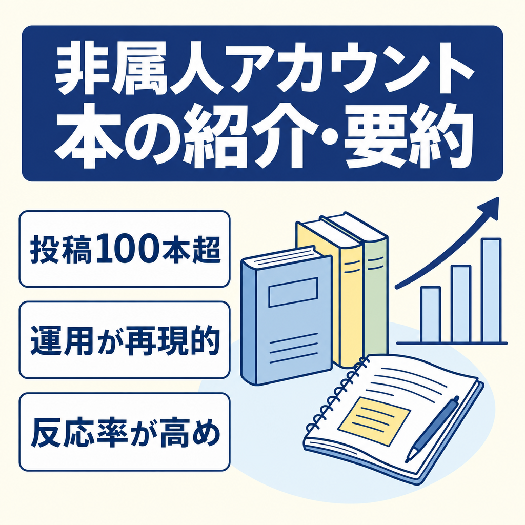 【本の紹介・要約ジャンル】読書好きや自己成長に関心の高い20〜30代へアプローチ可能な非属人アカウント運営