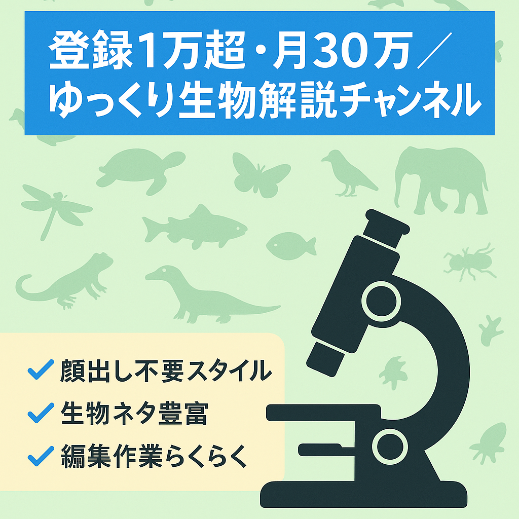【登録者1万人超え！月30万以上】ゆっくり生物解説チャンネル