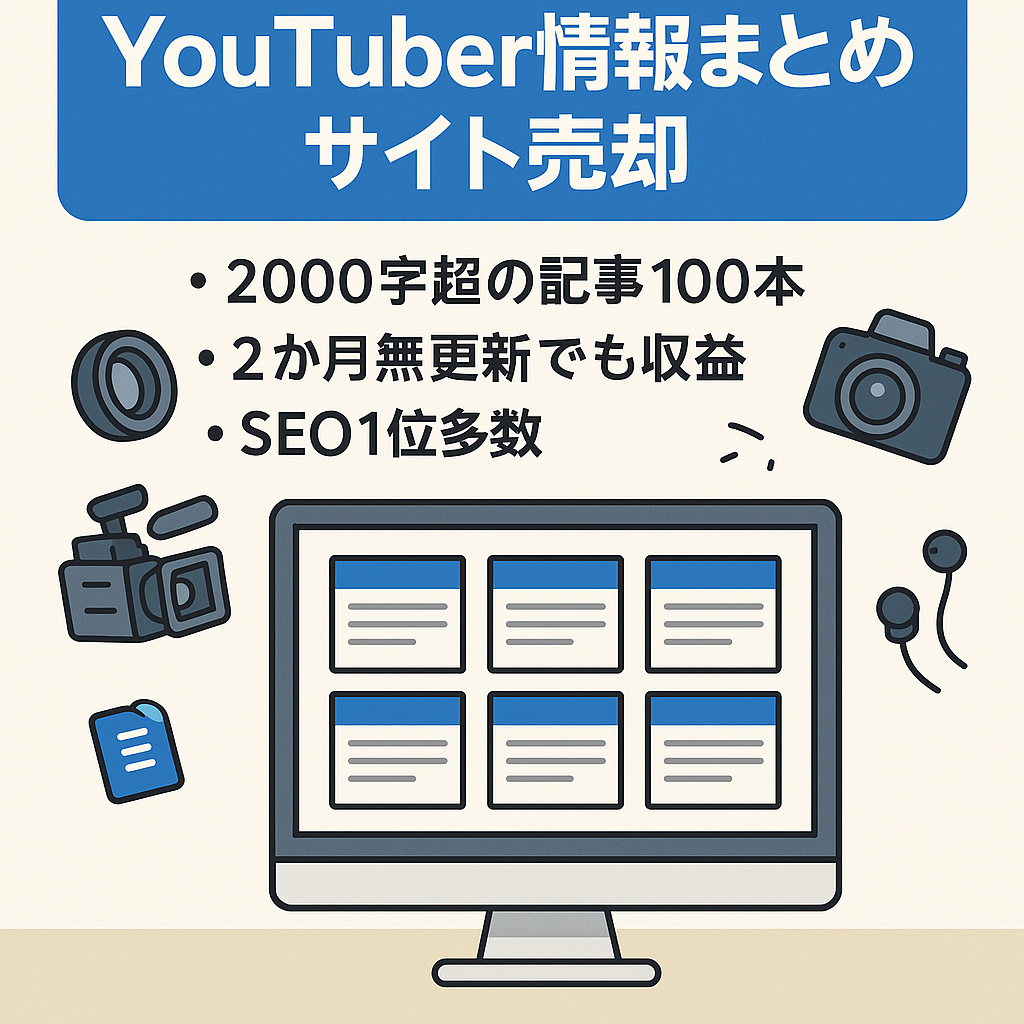 YouTuberのプロフィールや所持品等の情報まとめサイト