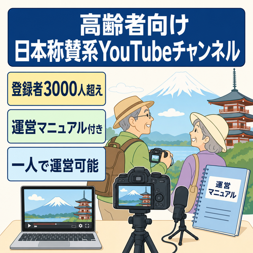 【登録者3000人超え！】高齢者向けに強い日本称賛系YouTubeチャンネルの譲渡、非属人！