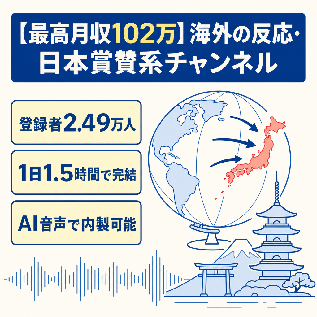 【最高月収102万】海外の反応・日本賞賛系チャンネル
