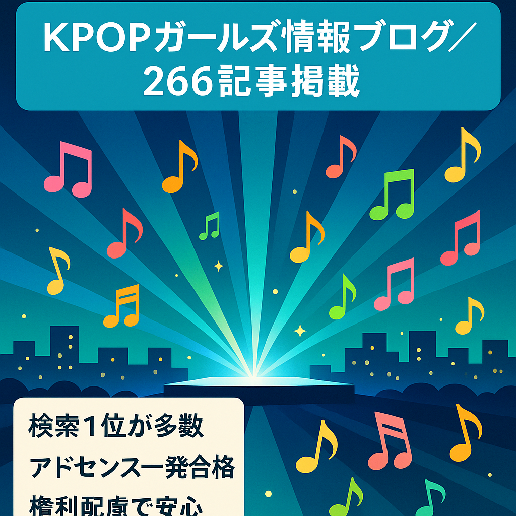 【266記事 アドセンス1発合格 検索1位多数】KPOPガールズに関する詳細情報及び魅力紹介ブログ