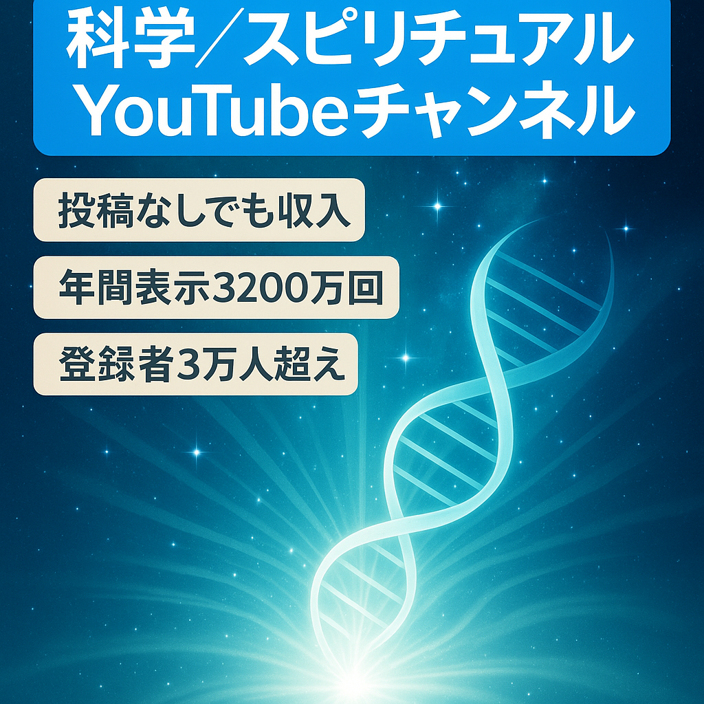 【年間インプレッション数平均32,000,000！】YouTube登録者数3万人超え【99万回再生あり】固定ファン大勢有、科学・スピリチュアル系YouTube