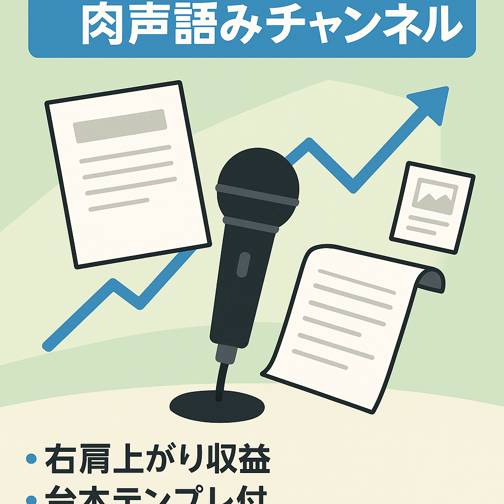 【1月利益66万円 収益右肩上がり】半属人肉声読み系チャンネル譲渡【ジャンル内トップクラスの再生数！】