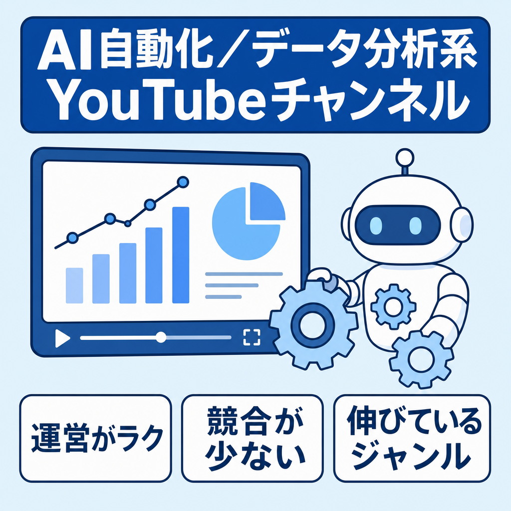 【非属人・AIで自動化】今トレンドになってきているデータ分析系ロングチャンネル【10月は10日で2万円超え】