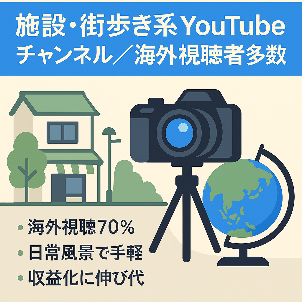 施設・街歩き系YOUTUBEチャンネル【海外の視聴者多数】