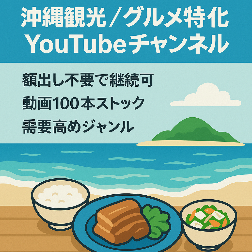 【顔出し不要】沖縄特化｜観光・グルメに強いYouTubeチャンネル