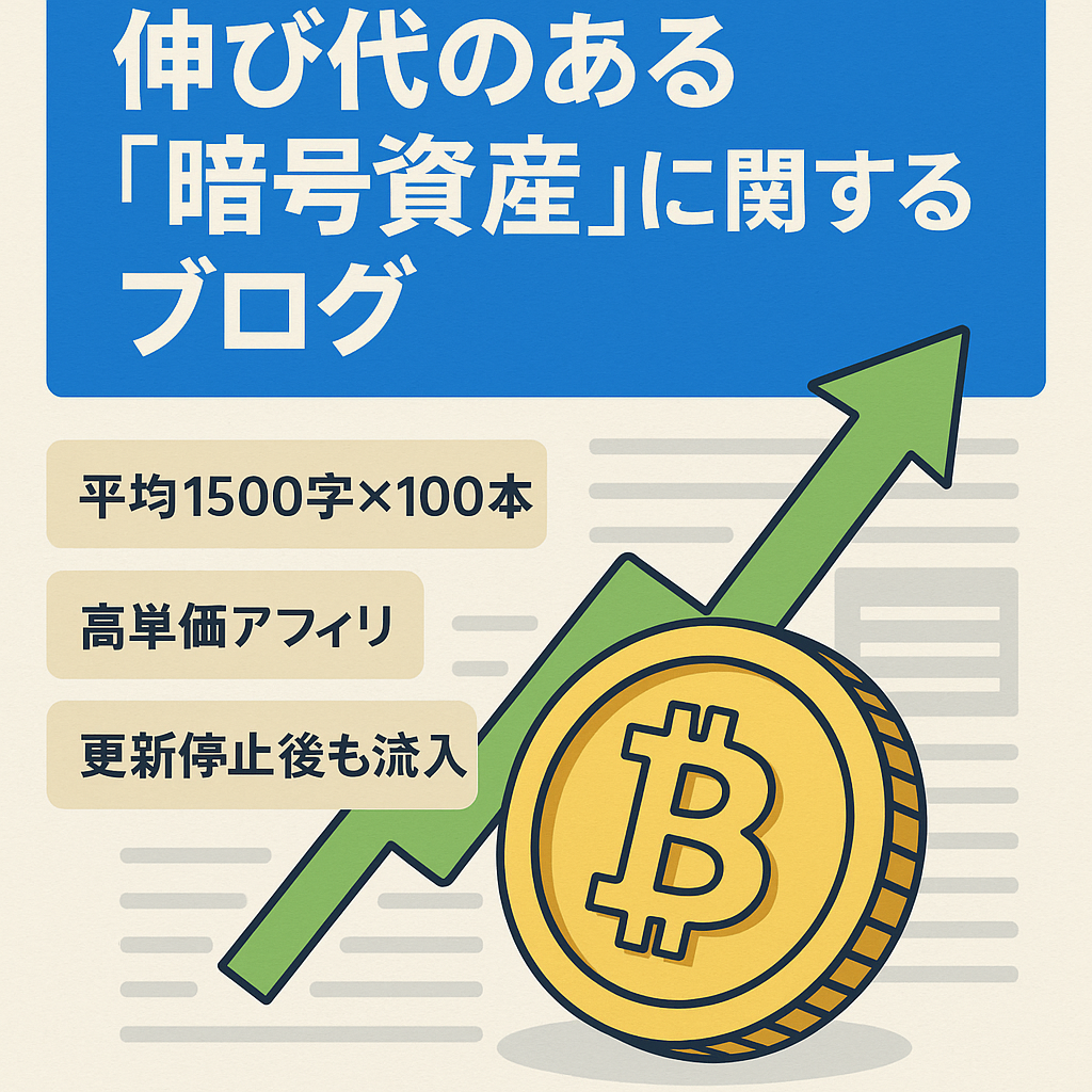 伸び代のある「暗号資産」に関するブログ
