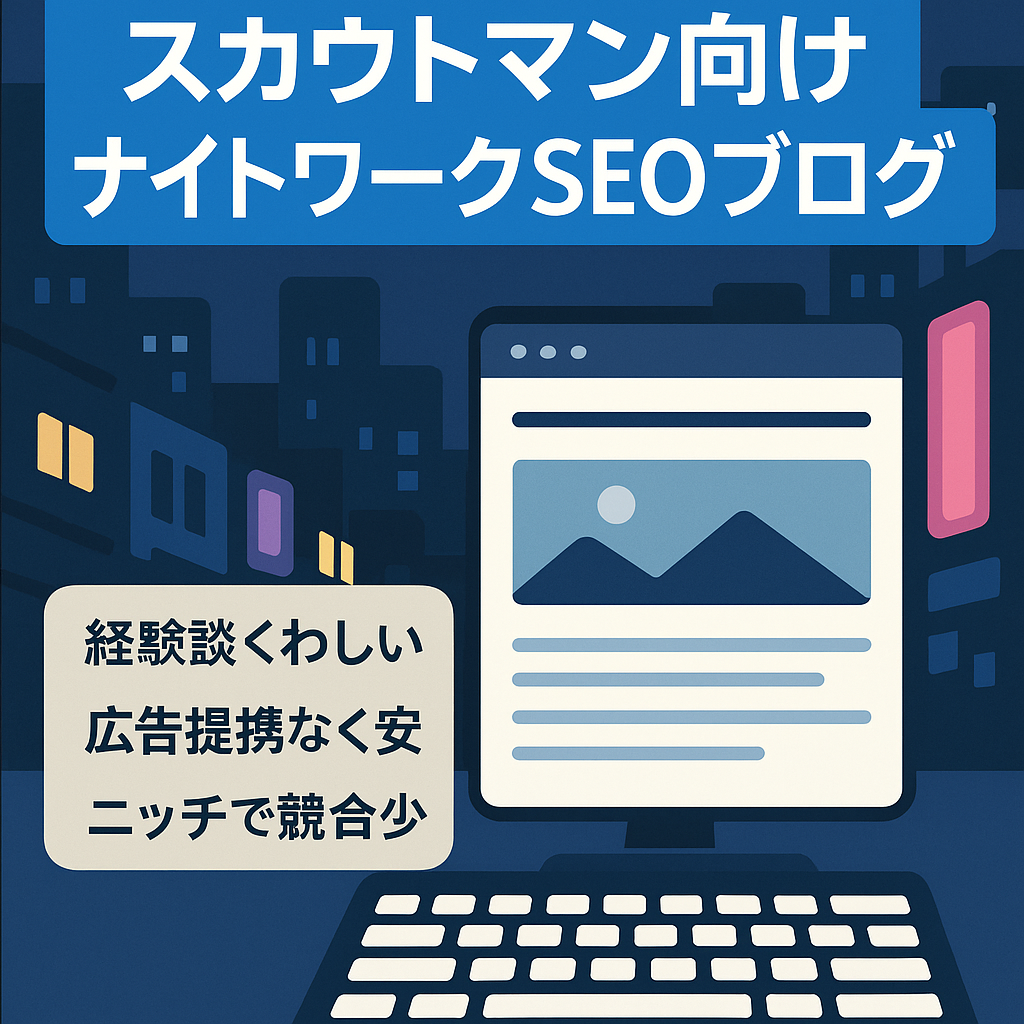 スカウトマン（夜職）を始めたい人に向けたナイトワークジャンルのSEOブログ