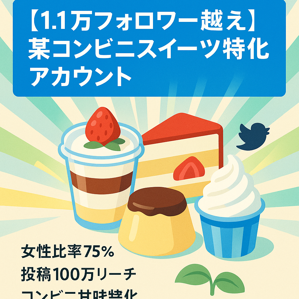 【1.1万フォロワー越え】某コンビニスイーツ特化アカウント