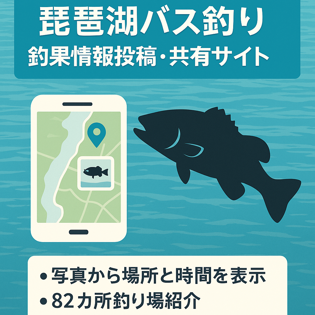 【Webアプリ】琵琶湖バス釣り釣果情報投稿・共有サイト