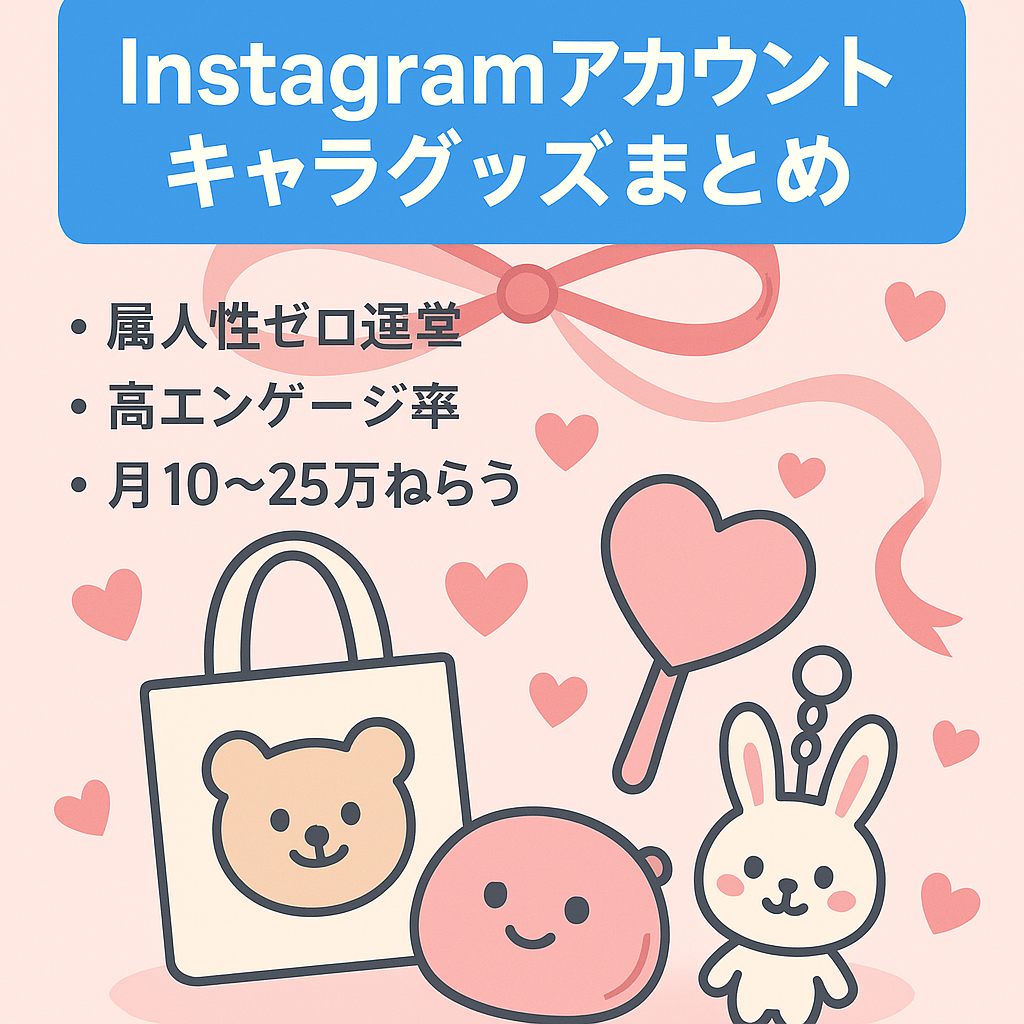 【Instagram5.7万Fw】属人性なし/フル外注可能✨ガーリー系・推し活企業にオススメ！元祖日本発可愛い文化のキャラクターグッズまとめアカウント【高エンゲージメント】