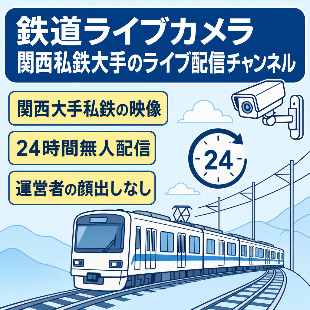 鉄道ライブカメラ 関西私鉄大手のライブ配信チャンネル