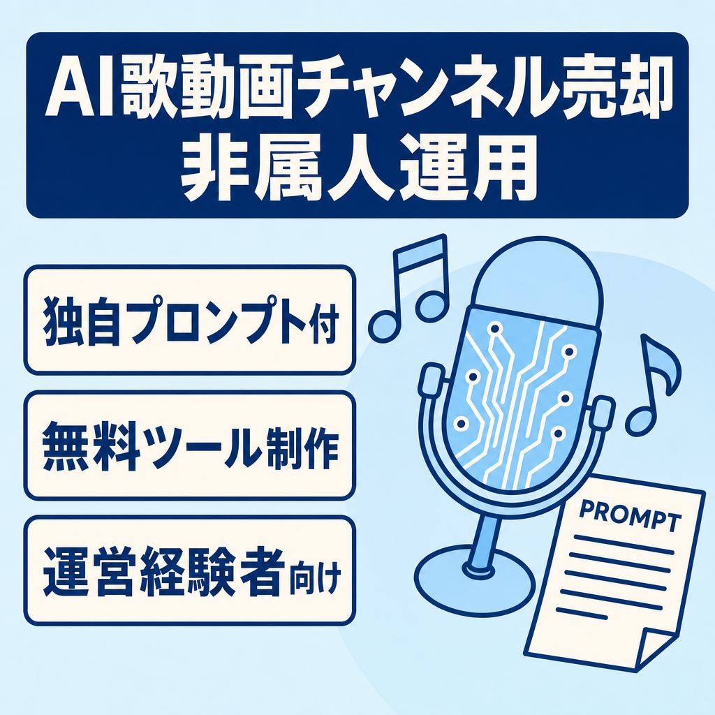 【AI動画ch】AI歌動画の独自ポジショニング｜非属人｜YouTube運営経験ありの方限定