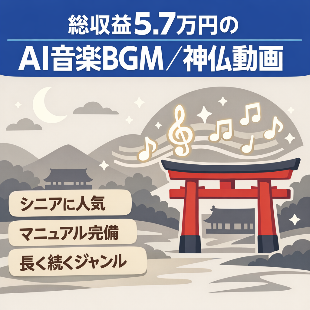 【シニアに人気！総収益57000円達成】SUNOAI音楽BGM＆シニア向けスピリチュアル神仏チャンネル！『非属人』