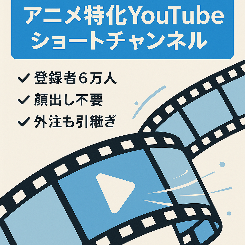 【総再生回数1億4000万 ・登録者数6万人】人気アニメ特化YouTubeショートチャンネル｜外注引渡し可能