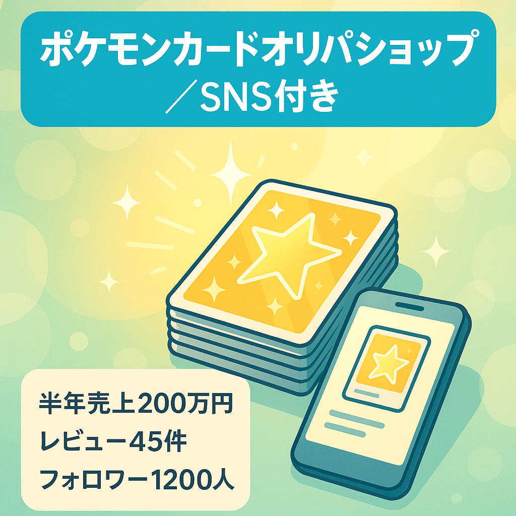 【半年で売上200万達成、高評価レビュー45個】ポケモンカードオリパ専門オンラインショップ｜SNSもセットＯＫ