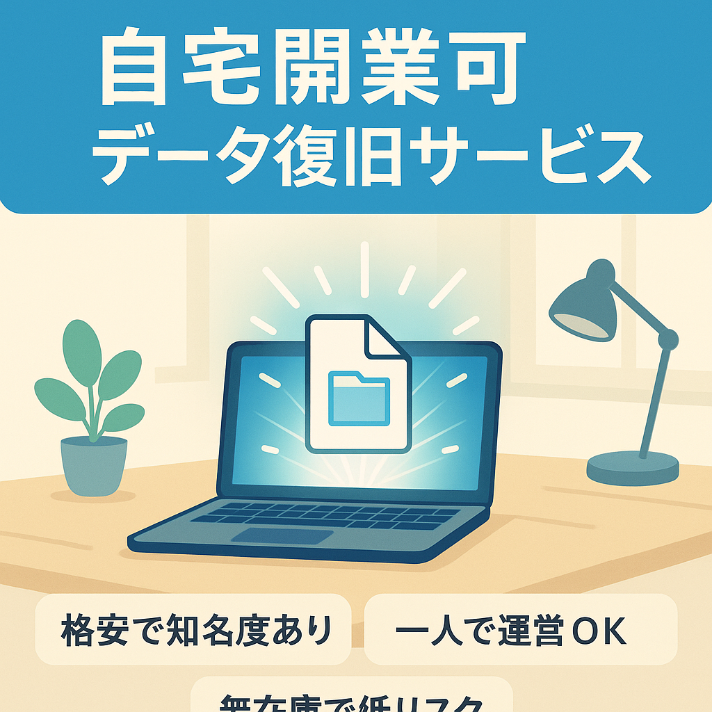 【自宅営業可能】【無在庫】【必要機器譲渡】老舗データ復旧サービスの事業継承
