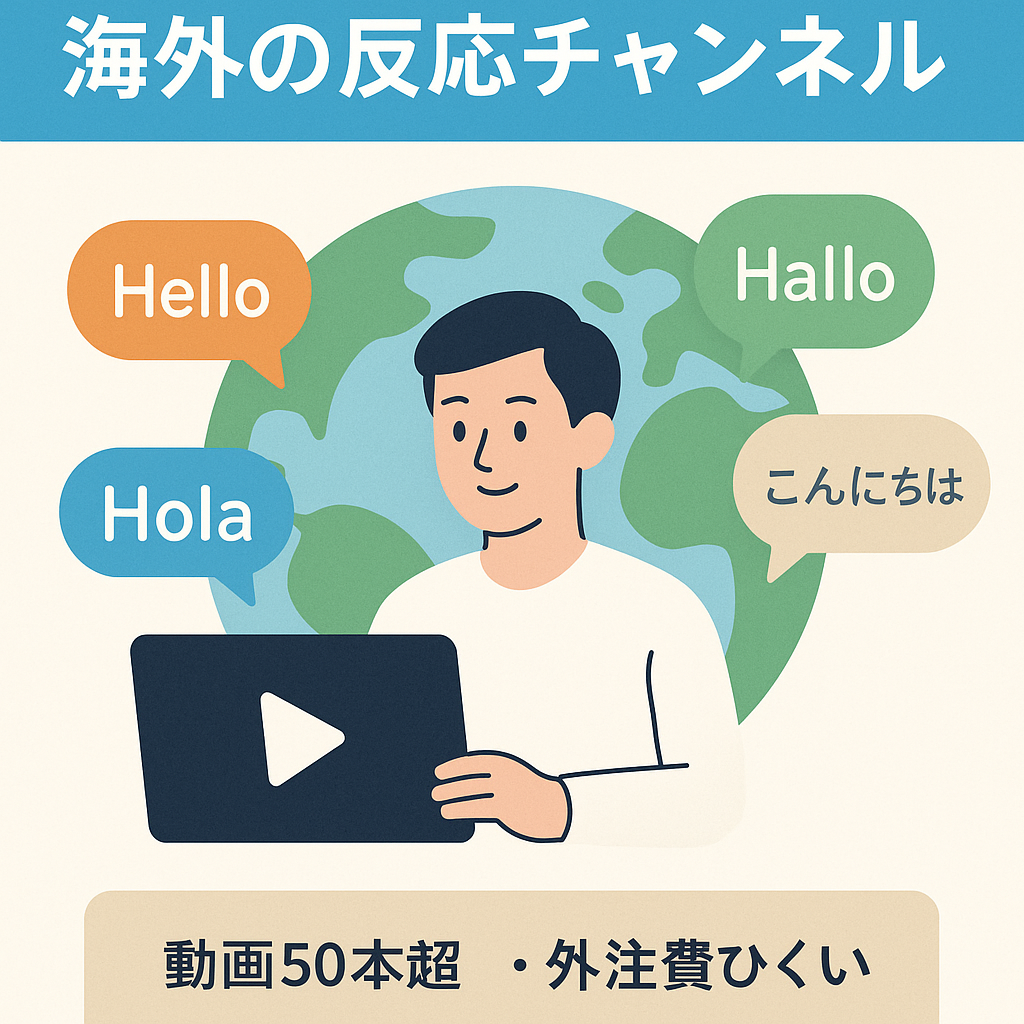 【月収10万円超／登録者2500人以上】海外の反応チャンネル