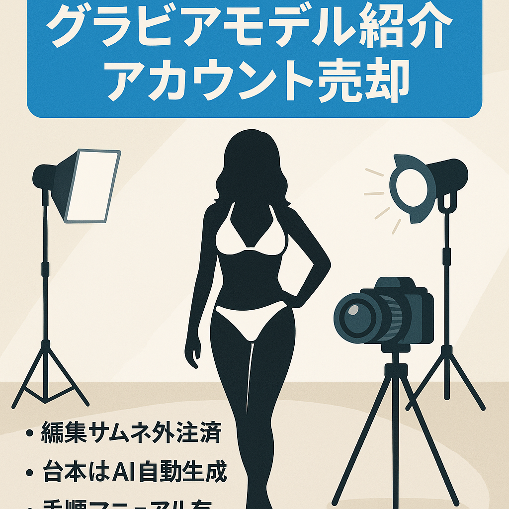 【編集サムネ外注済・台本AI生成】グラビアモデル紹介アカウント【初心者に最適】