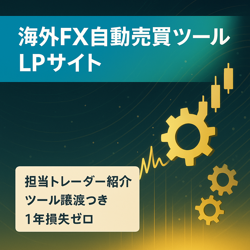 海外FX用自動売買ツール集客LPサイト【自動売買ツール付き(EA)】