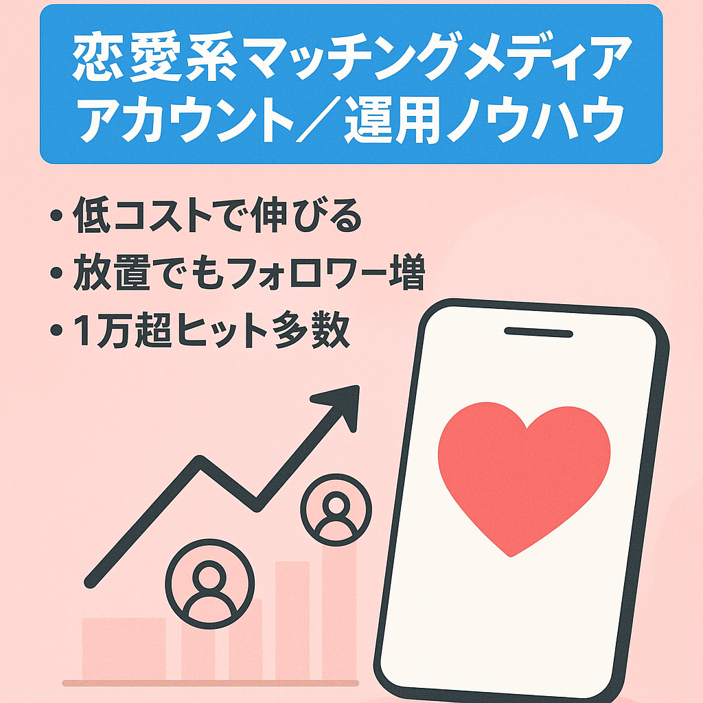 【マッチングアプリ✖️恋愛系　ノウハウコスト0円　運用しやすい。