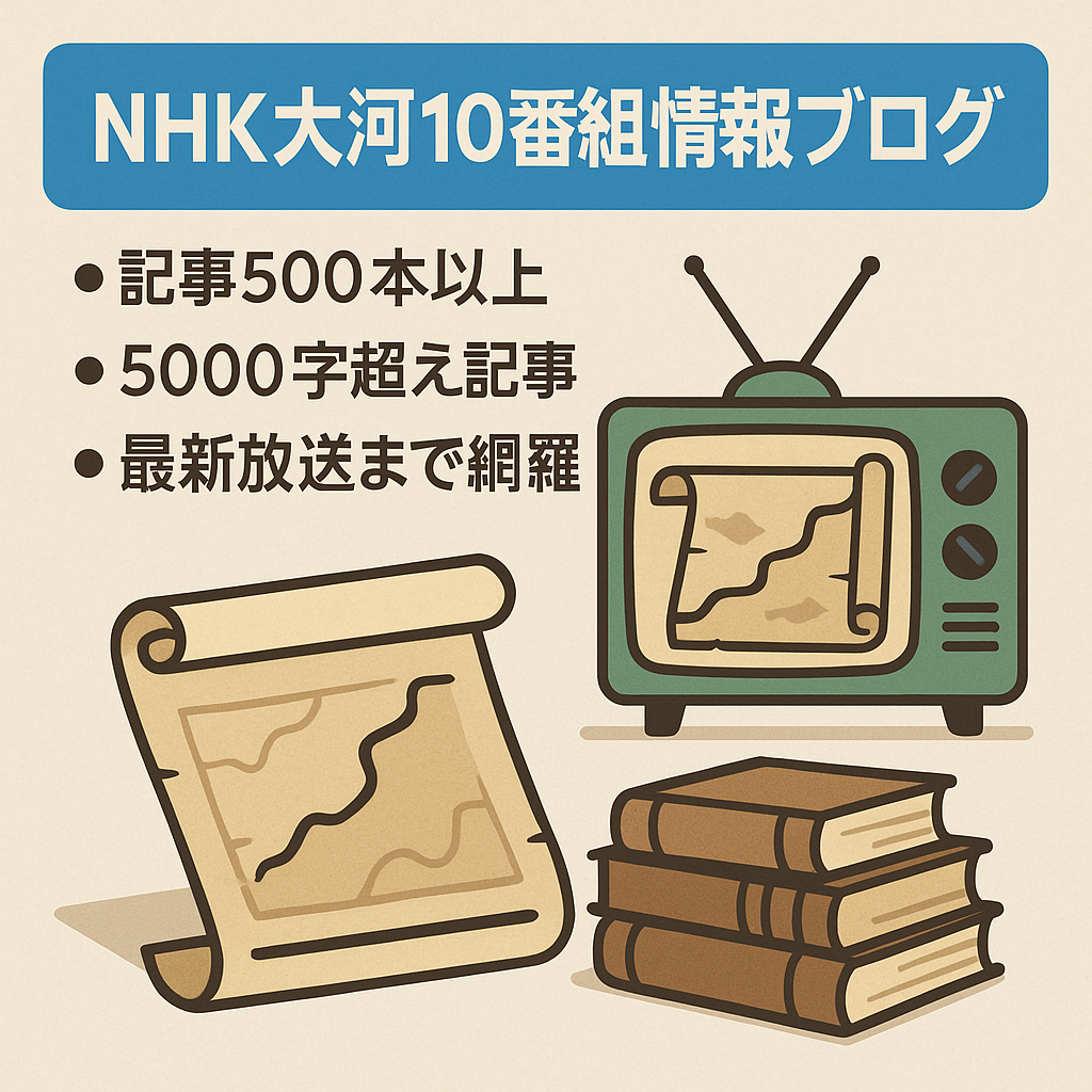 【記事数500以上】NHK大河ドラマ10番組のあらすじ、感想、歴史関連情報等の情報発信ブログ