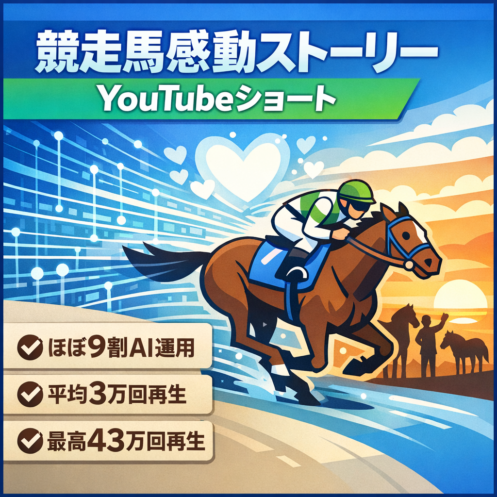 【ほぼ９割AI】競走馬の感動ストーリーYouTubeショートチャンネル