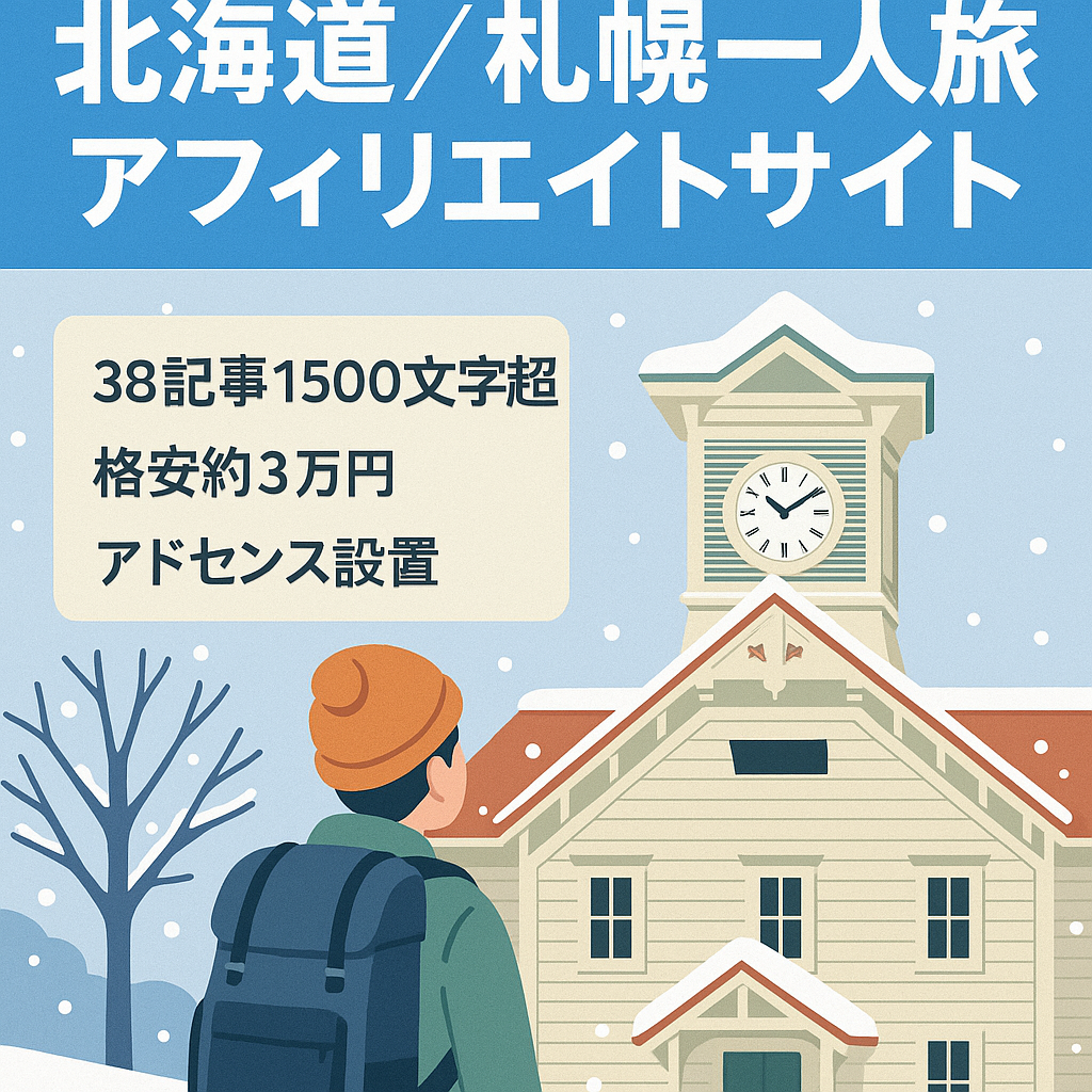 【格安】北海道旅・札幌旅・一人旅　アドセンス・アフィリエイトサイト