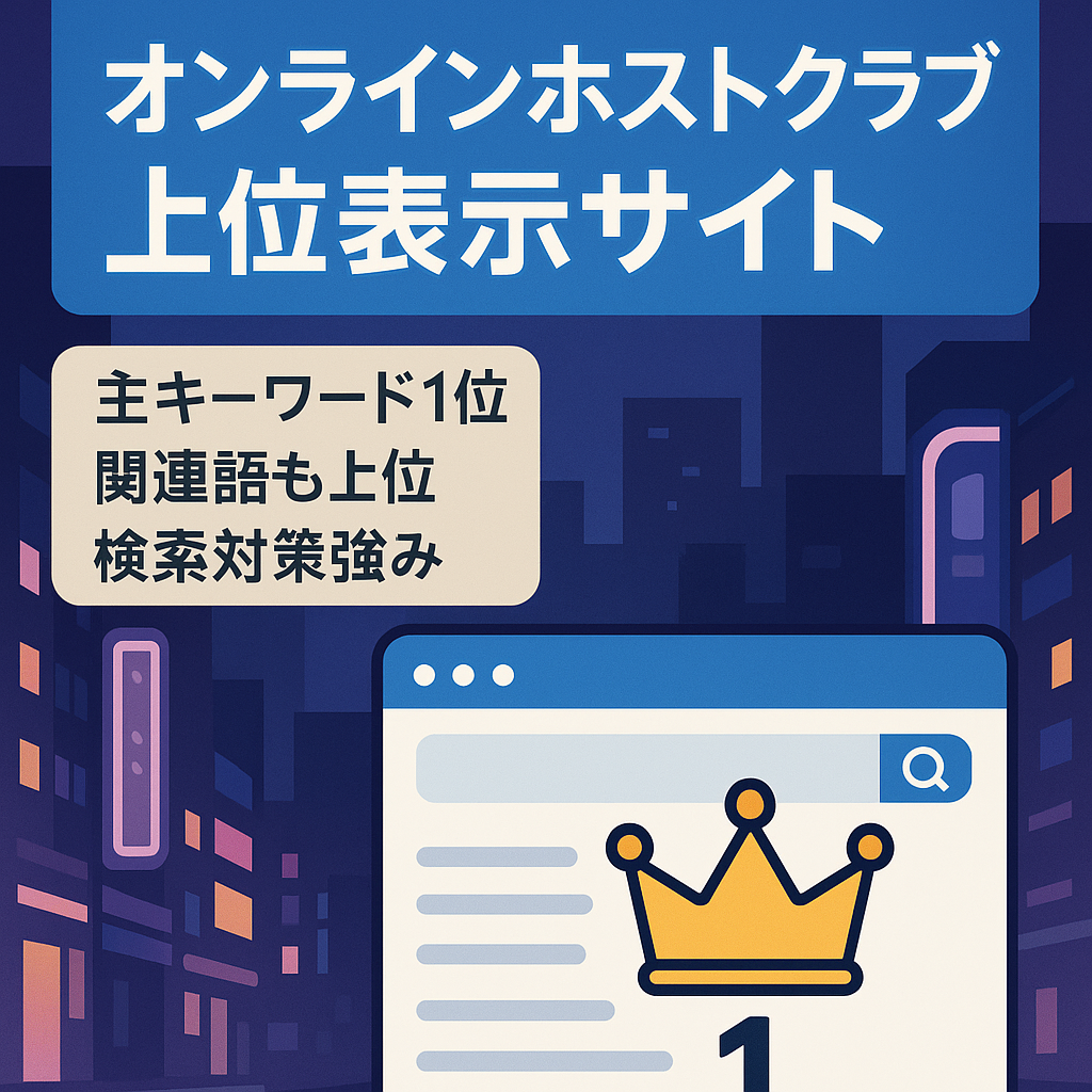 『オンラインホストクラブ』でGoogle検索1ページ目の上位表示