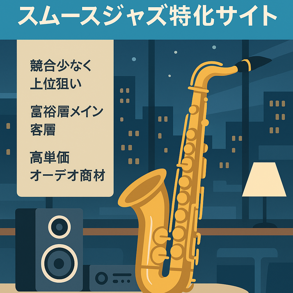【1人運営可能・低コスト・副業向け】スムースジャズ特化サイト