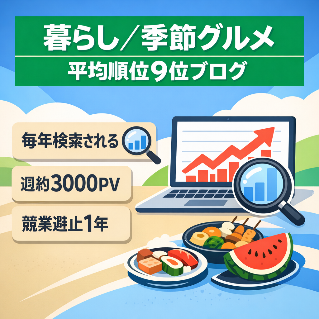 【値下げ交渉◎/平均順位９位】レントラックススカウト&他ブログで週約3000pvプチバズ記事！暮らし・季節のオリジナルコラム集【競業避止１年/サポート応相談】