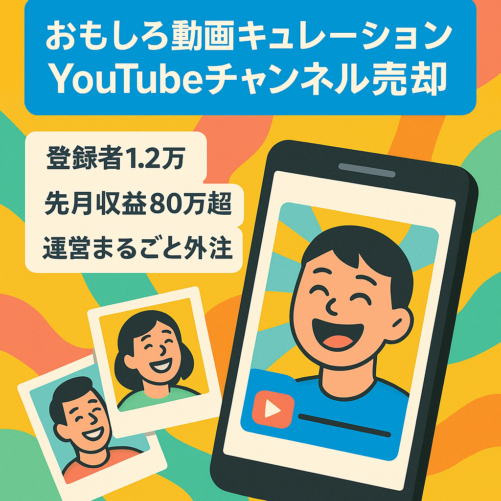 【先月収益80万円越え】おもしろ動画・画像のキュレーションYouTubeチャンネル・登録者数１万２０００人以上【収益急拡大中！】