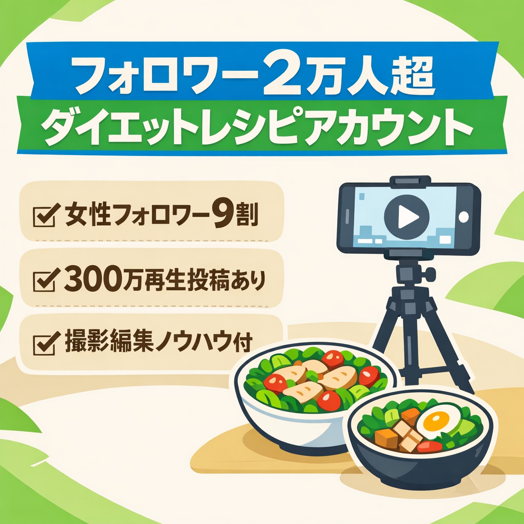 【フォロワー2万人越え】ダイエット系レシピアカウント！女性9割