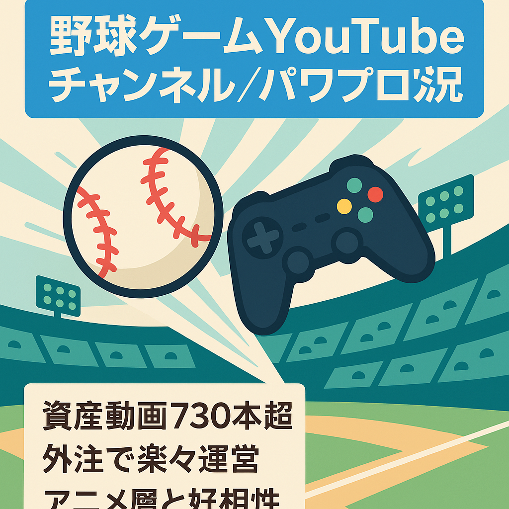 【野球ゲームYouTubeチャンネル】パワプロをプレイして収益になるチャンネル