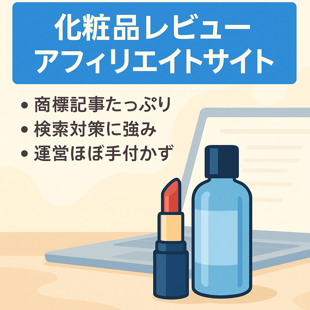 【記事品質高・ワードプレス】女性化粧品レビューのアフィリエイトサイト
