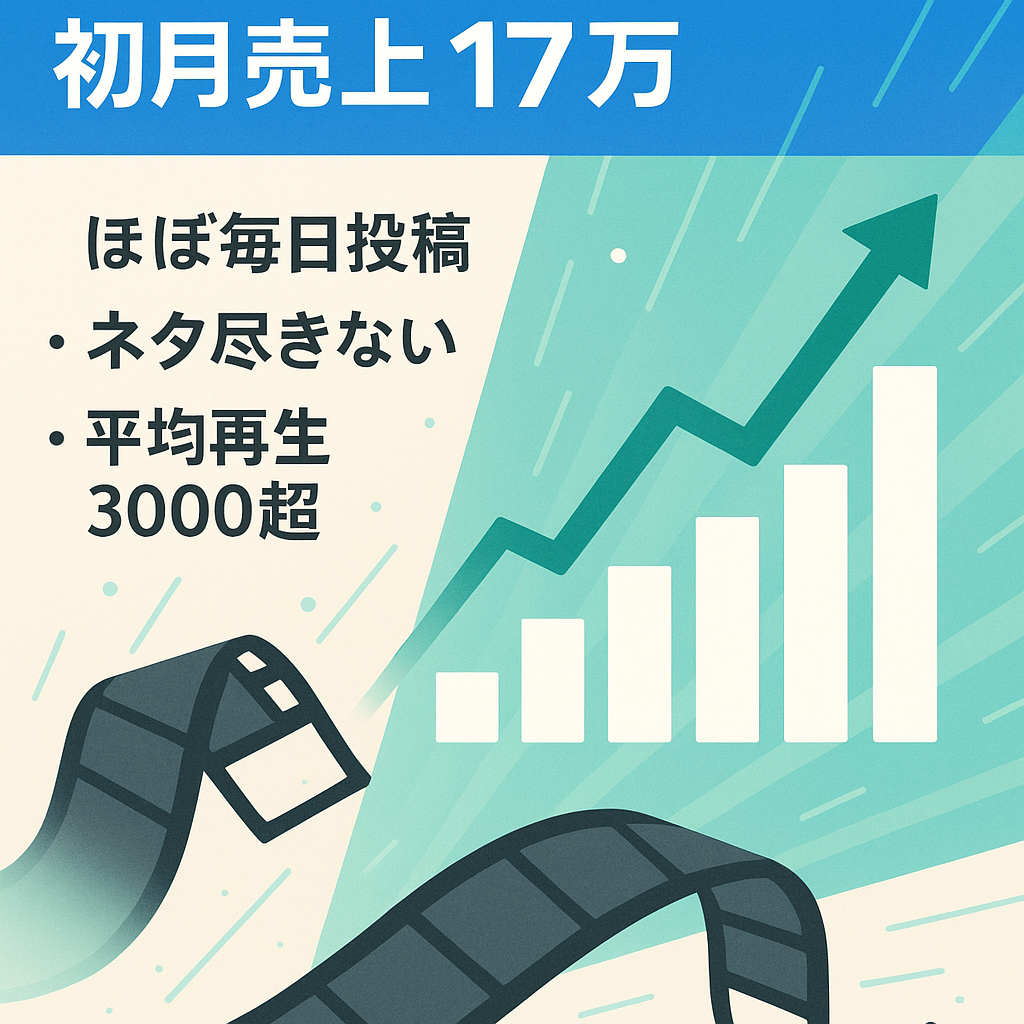 [切り抜きチャンネル]開始1ヶ月で収益化,初月17万売上(9/22)